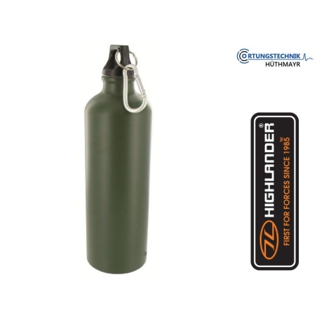 Alu Trinkflasche 1l mit Karabiner