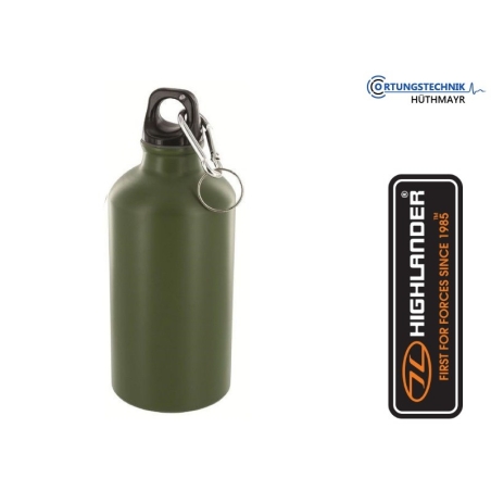 Alu Trinkflasche 1/2 l mit Karabiner