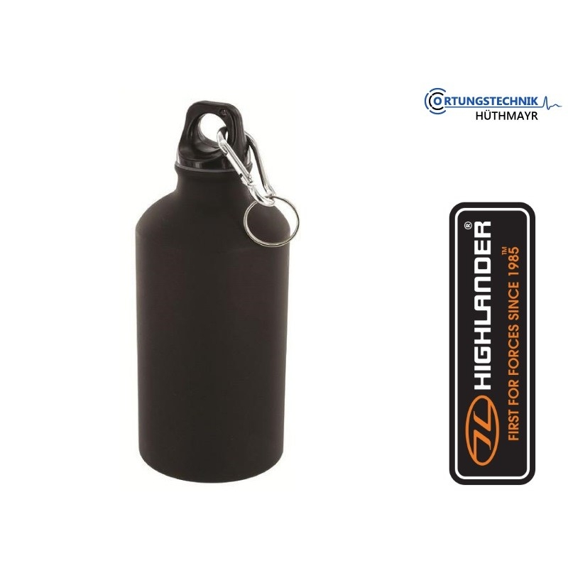 Alu Trinkflasche 1/2 l mit Karabiner Alu Trinkflasche 1/2 l mit Karabiner